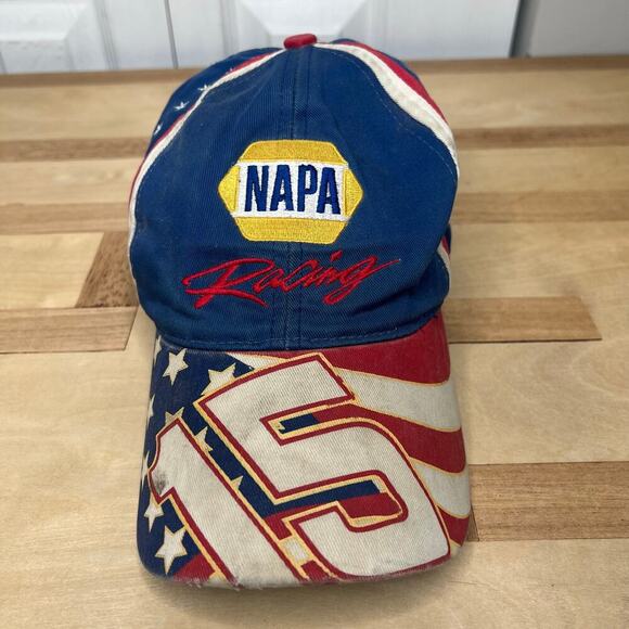 Vintage 90s Napa Racing #15 USA Racing Cap Adjustable Official Napa Supplier - Picture 1 of 8